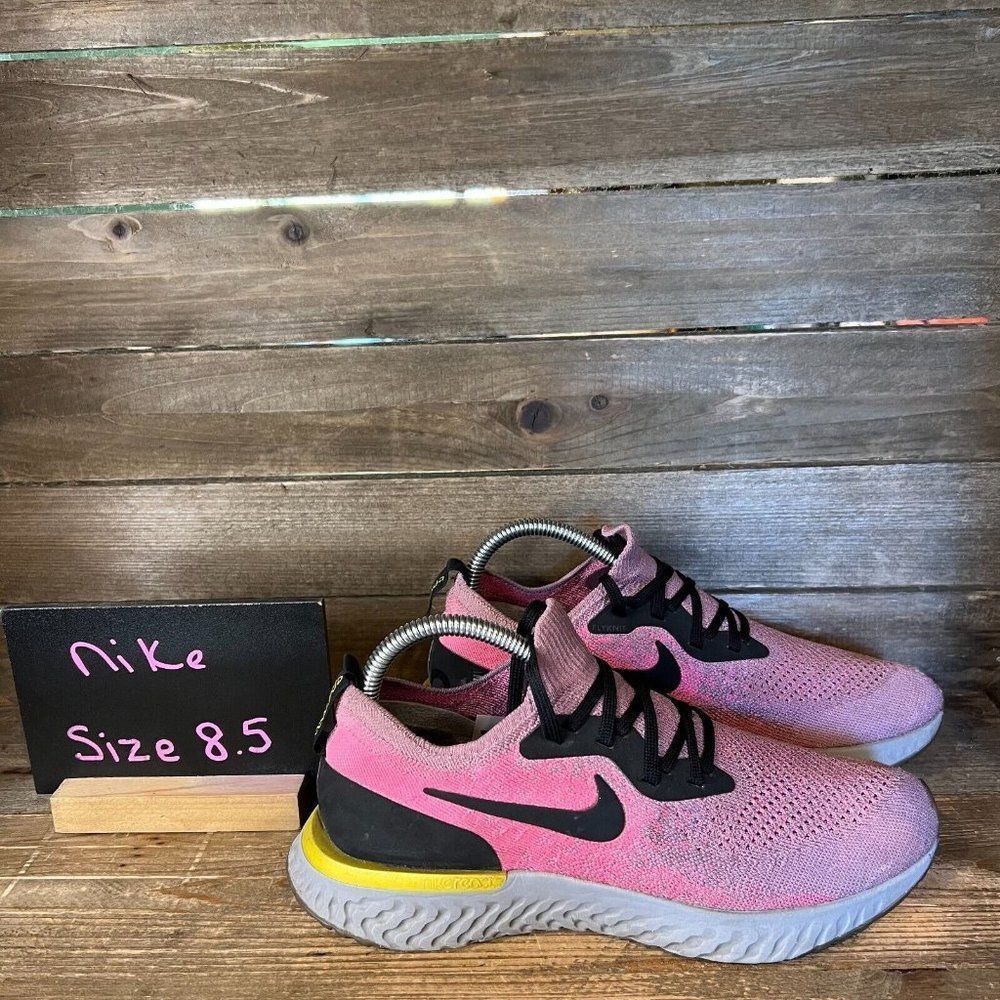 Womens Nike Epic React Flyknit Pink Blast Running Sneakers Shoes Size 8.5 M‎ GUC